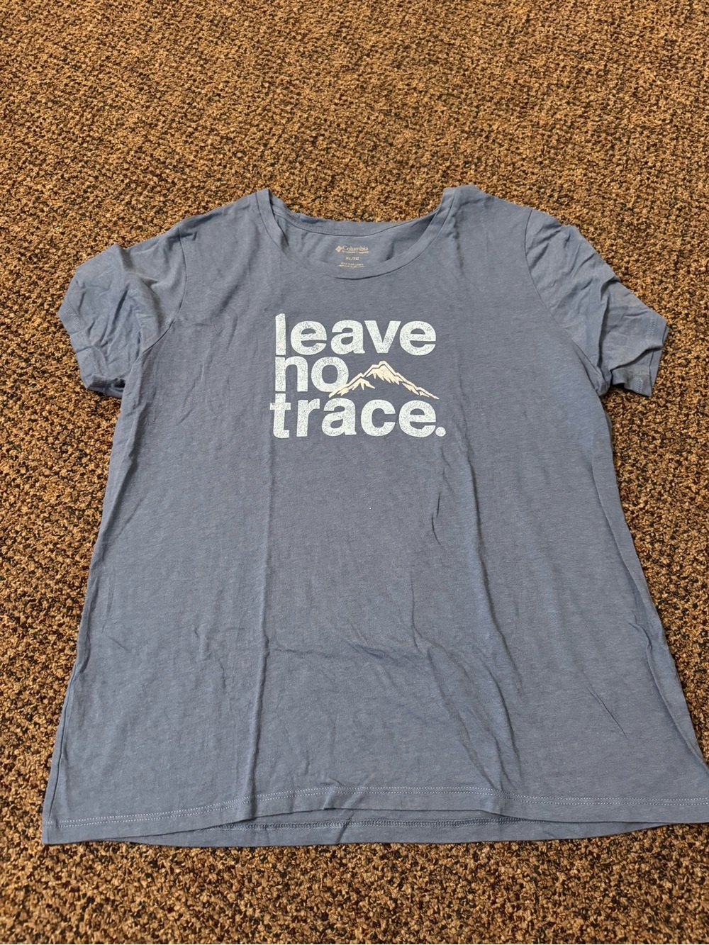 Columbia Women's Blue 'Leave No Trace' Graphic Tee